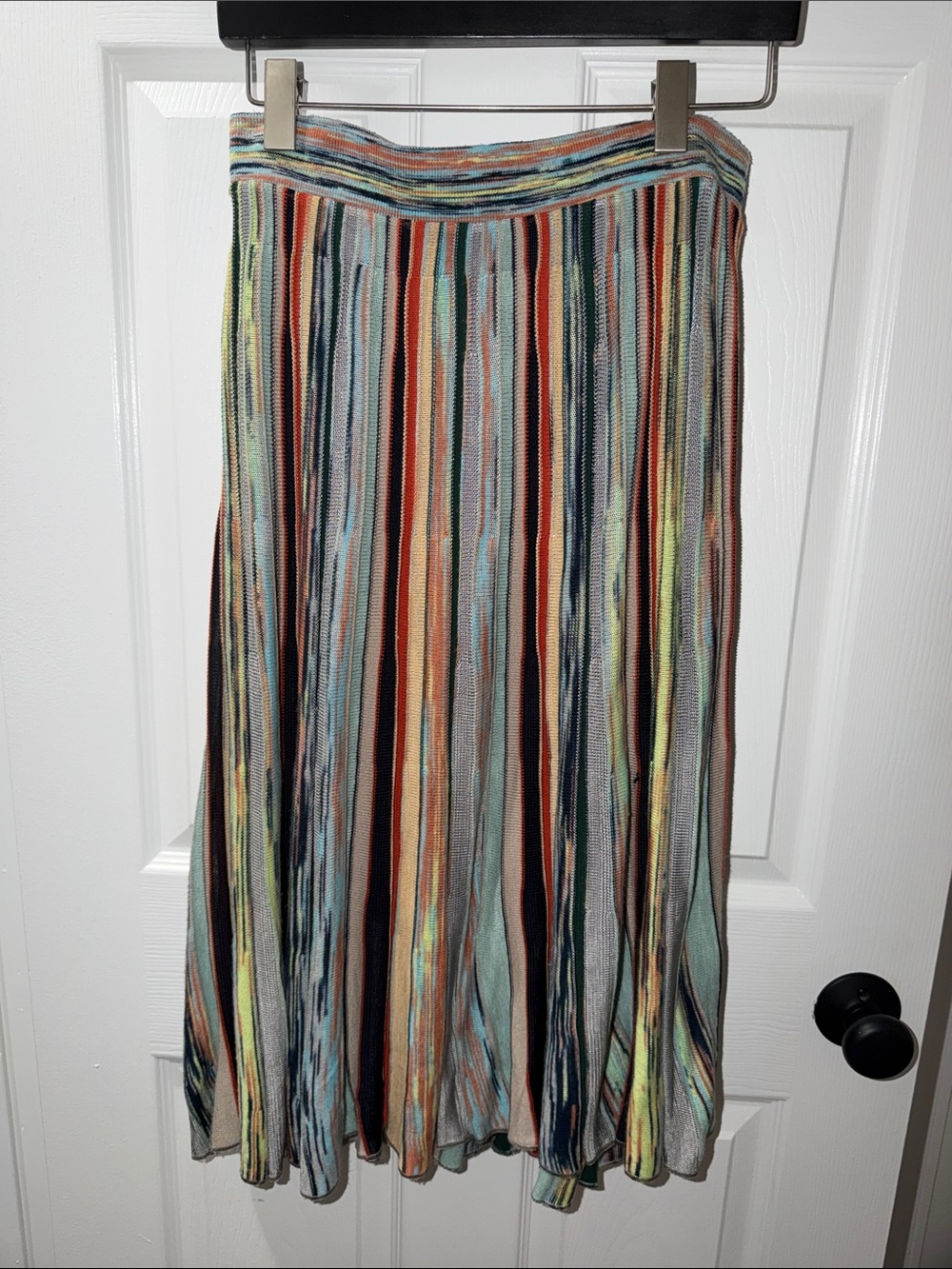Anthropologie Moth Brand Multicolor Vertical Stripe Knit Skirt